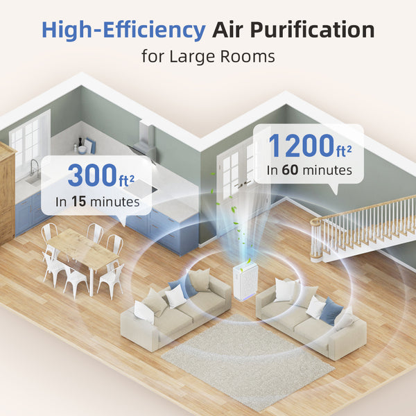 AromaRoom True HEPA H14 Air Purifier for Large Room, Air Purifiers