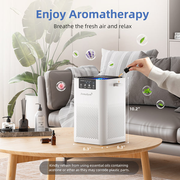 AromaRoom アロマルーム 空気清浄機 AP8002 アロマ対応 AromaRoom Air Purifiers for Bedroom with 3-in-1 HEPA Filter, Air