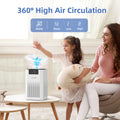 AromaRoom Air Purifiers for Bedroom, Hepa Air Purifiers for Home Pet Pee Smell with Aromatherapy, Quiet 360° Airflow Air Cleaner 3-in-1 Filter for Office, Dorm, Apartment, Kitchen, AP102-White, 2Packs