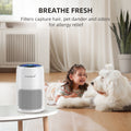 AromaRoom 2 Pack Air Purifiers for Bedroom, H13 HEPA Air Purifier for Home with Aromatherapy, Portable Air Cleaner for Smoke, Allergies, Pet Hair Dander, Odor, Dust, RGB Night Light, AP100-C (White)