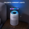AromaRoom 2 Pack Air Purifiers for Bedroom, H13 HEPA Air Purifier for Home with Aromatherapy, Portable Air Cleaner for Smoke, Allergies, Pet Hair Dander, Odor, Dust, RGB Night Light, AP100-C (White)