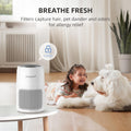 AromaRoom Air Purifiers for Bedroom, H13 HEPA Air Purifier for Home with Fragrance Sponge Portable Air Cleaner (White)